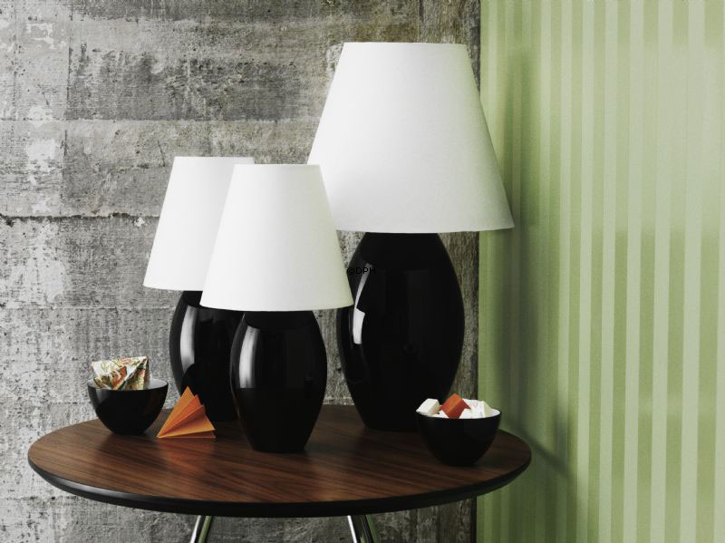Holmegaard Cocoon (Base) Table lamp, black, small 
- Discontinued