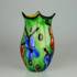 Large Green Glass Vase, (yellow inside) 33cm, Hand Blown Glass, | No. 4493 | DPH Trading