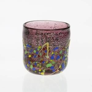 Rose Tealight Candle Holder/cup/vase, 8x10cm, Hand Blown Glass, | No. 4506 | DPH Trading