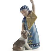 Else with puppy and kite, Royal Copenhagen figurine