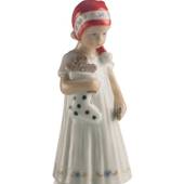 Else Girl in white dress and Christmas stocking, Royal Copenhagen