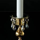 Manchet, golden edge, with small crystal drops
