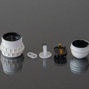 E27 socket with socket rings (40mm), without switch, white | No. 53 | Alt. 1 | DPH Trading