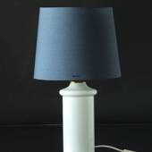 Whtie table lamp in glass with brass fitting (akin to Holmegaard apoteker)