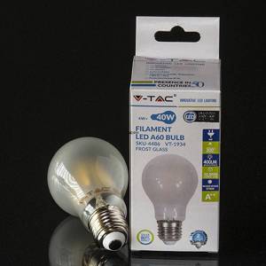 LED bulb E27 4 W 400 lm (equivalent to 40 watts) Warm White Light 2700K | No. 806 | Alt. VT-1934 | DPH Trading