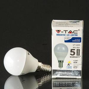 LED crown bulb E14 4.5 W 470 lm (equivalent to 40 watts) Warm white light 3000K | No. 821 | Alt. VT-225 | DPH Trading