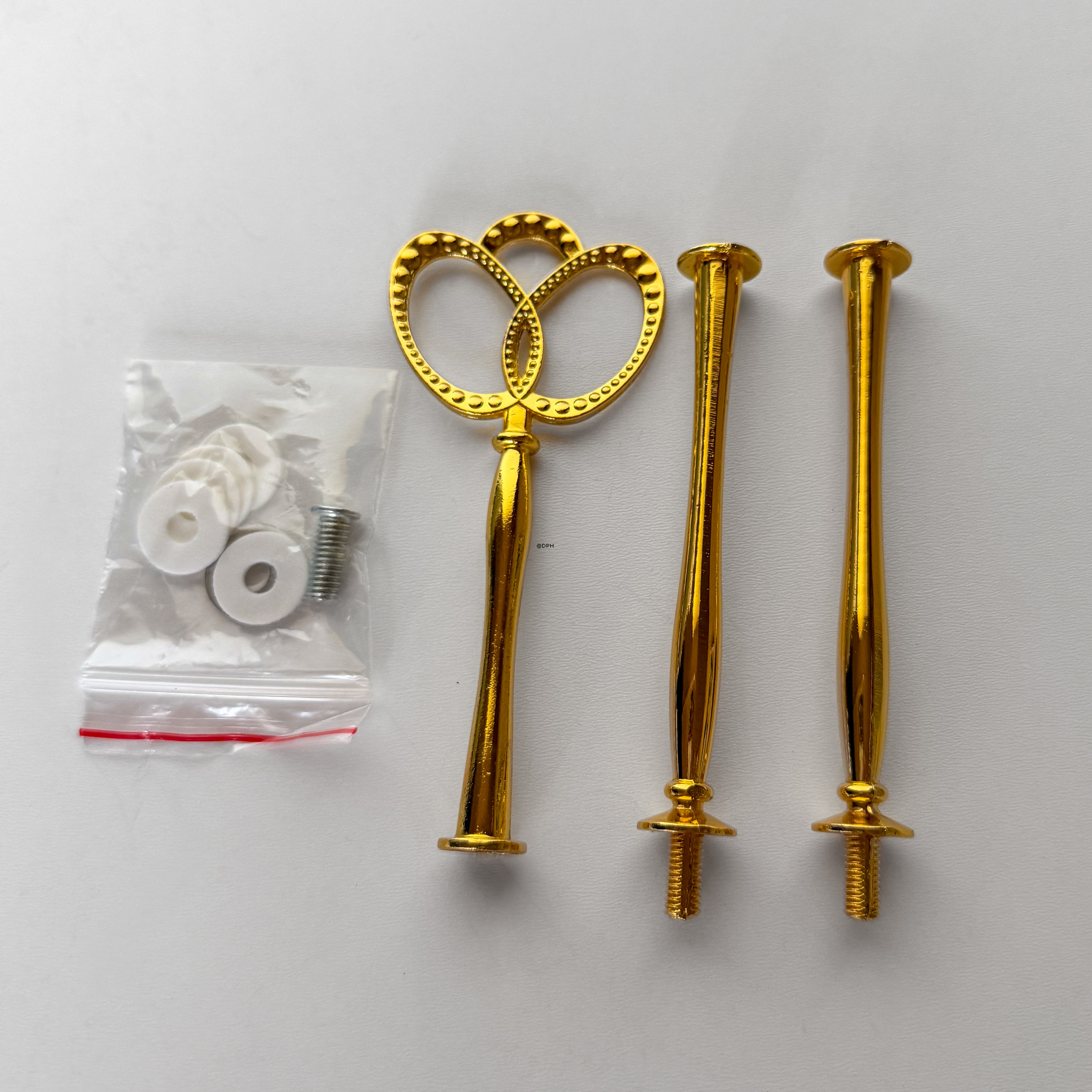 Fittings for cake stand, golden, Crown Handle, 2-3 layer