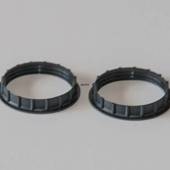 Socket rings for E27 socket, black, 2 pcs.