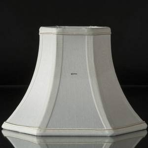 Hexagonal lampshade height 18 cm, white silk | No. A181123D0671R | DPH Trading