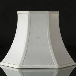 Hexagonal lampshade height 22 cm, white silk fabric | No. A221527A0671R | DPH Trading