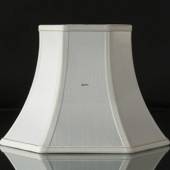 Hexagonal lampshade height 24 cm, white silk fabric