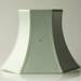 Hexagonal lampshade height 29 cm, light green silk fabric