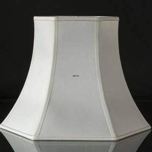 Hexagonal lampshade height 33 cm, white silk fabric | No. A332239A0671R | DPH Trading