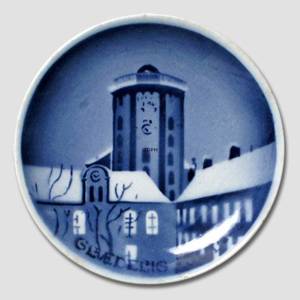 The Round Tower in Copenhgen Aluminia Plaquette, Merry Christmas | No. AGJ18 | Alt. RNR800 | DPH Trading