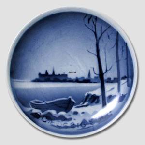 Snow covered landscape Aluminia plaquette, Merry Christmas | No. AGJ26 | DPH Trading
