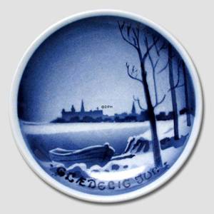 Kronborg seen from Sweden Aluminia plaquette Merry Christmas | No. AGJ28 | Alt. RNR800 | DPH Trading