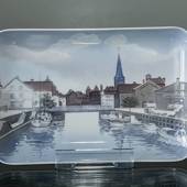 Dish with view of Aarhus harbour, Bing & Grondahl no. 1024329 / 1301-6589