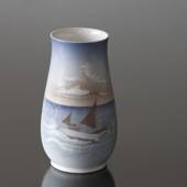 Relief vase with Fishing Boat, Bing & Grondahl No. 1302-6211