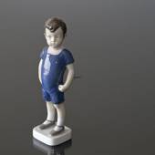 Kaj, boy standing in blue, Bing & Grondahl figurine No. 1617