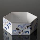Bowl 20cm, White with blue flowers, Bing & Grondahl