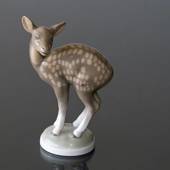 Fawn standing and looking surprised to the side, Bing & Grondahl figurine N...