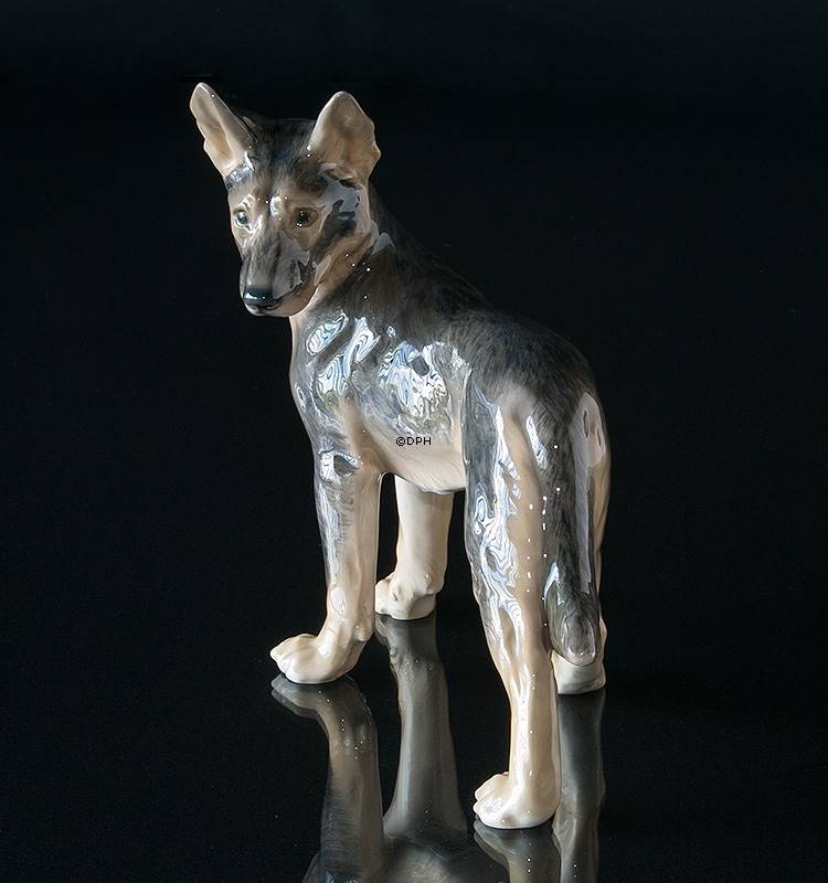 German Shepherd standing, Bing & Grondahl dog figurine | No. b2018 ...