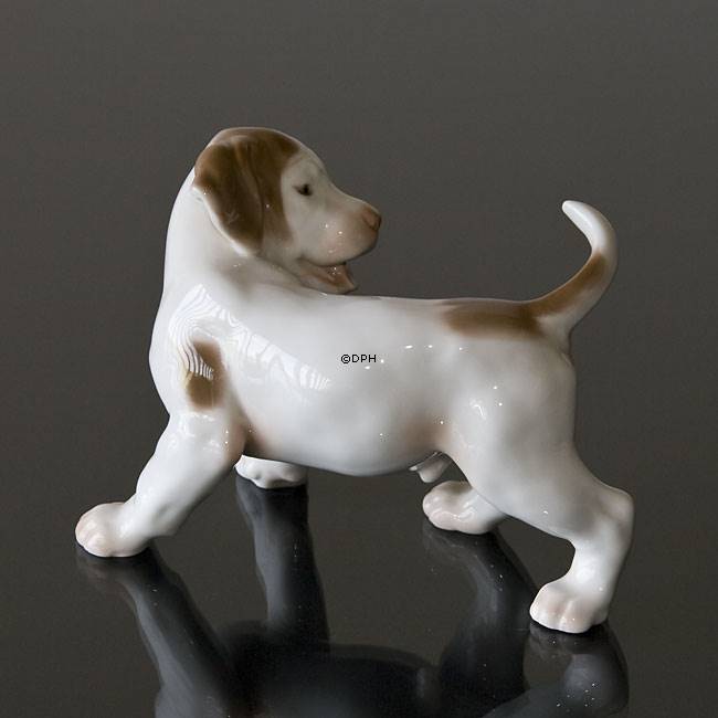 Pointer puppy chasing its tail, Bing & Grondahl dog figurine nr. 2026 ...