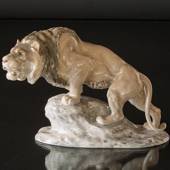 Large lion on stone, Bing & Grondahl figurine
