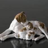 Pointer with puppies, Bing & Grondahl dog figurine