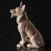 German Shepherd sitting, Bing & Grondahl dog figurine No. 2197