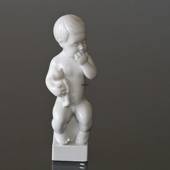 Adam with teddy bear, white Bing & Grondahl child figurine no. 1002463 / 22...