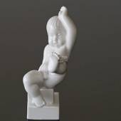 Fright, Child frightend by an insect, white Bing & Grondahl child figurine ...