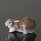 Brown rabbit lying down, Bing & Grondahl figurine