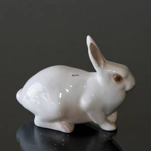 White rabbit sitting, Bing & Grondahl figurine No. 2442 | No. B2442 | DPH Trading