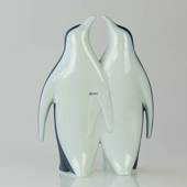 Penguins pair, white and blue, Bing & Grondahl figurine, designed by Agneth...