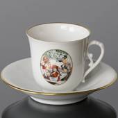 Carl Larsson service. Cup and saucer, Motif no 2 No. 4502-305, Bing & Grond...