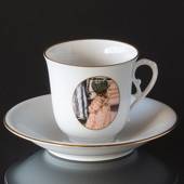 Carl Larsson service. Cup and saucer, Motif no 3 No. 4503-305, Bing & Grond...