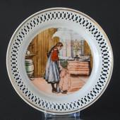 Carl Larsson service. Cake plate, Motif no 3 No. 4503-616, Bing & Grondahl