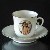 Carl Larsson service. Cup and saucer, Motif no 4 No. 4504-305, Bing & Grond...