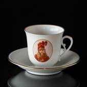 Carl Larsson service. Cup and saucer, Motif no 6 No. 4506-305, Bing & Grond...