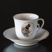 Carl Larsson service. Cup and saucer, Motif no 7 No. 4507-305, Bing & Grond...