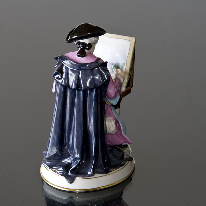 Artist at easel, Bing & grondahl overglze figurine No. 8040