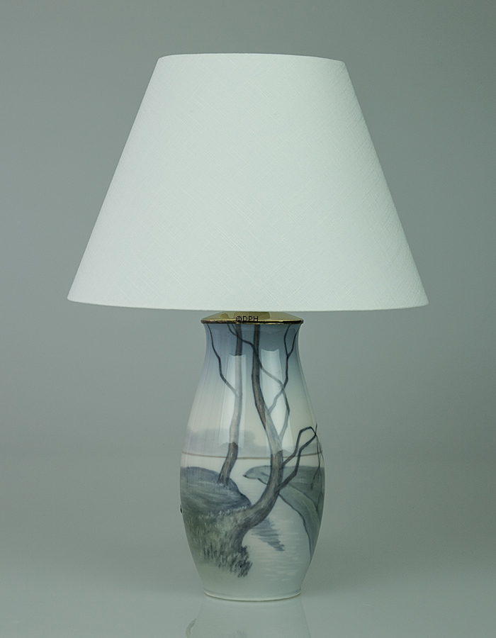 Table lamp w/landscape, Bing & Grondahl no. 8973-249