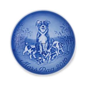 Border Collie with puppies 2010, Bing & Grondahl Mothers Day plate | Year 2010 | No. BM2010 | Alt. 1902710 | DPH Trading