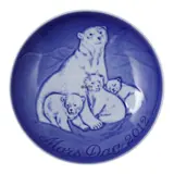 Polar bear with cubs 2012, Bing & Grondahl Mother's Day plate
