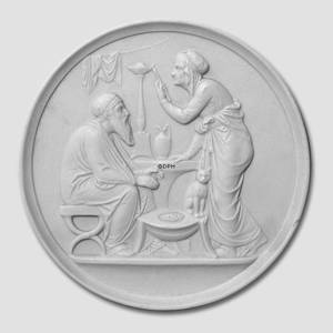 Thorvaldsen classical biscuit plate, Winter, Bing & Grondahl | Year 1850 | No. BNR1020-2 | Alt. BNR1020 | DPH Trading