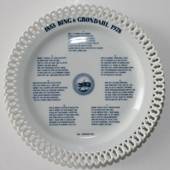 Song plate, Plate with verse, 20cm, Bing & Grondahl