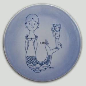 Plate with mermaid and photographer, Bing & Grondahl | No. BNR4901-949 | DPH Trading