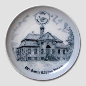 Plate , Ox Road March, The Old City Hall Viborg, Drawing in blue, Bing & Grondahl | No. BNR8371-619 | Alt. DV0000 | DPH Trading
