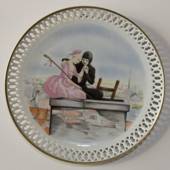 Hans Christian Andersen plate,The Shephardess and the Chimney-Sweep, Bing &...